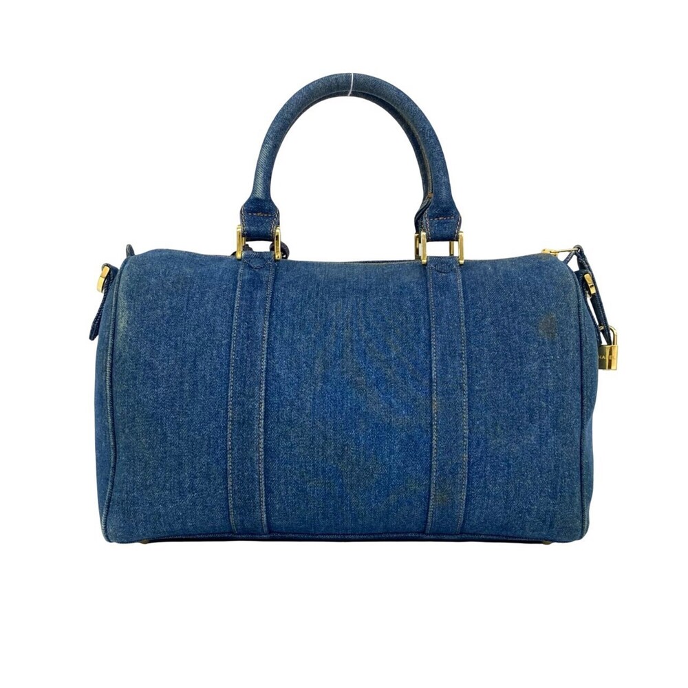 CHANEL Vintage Coco Mark Denim 2-Way Shoulder Bag/Handbag, Blue 32305 - Picture 3 of 10
